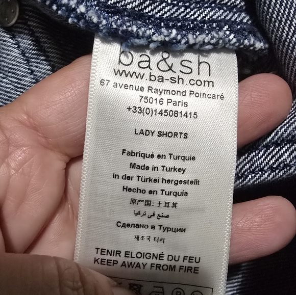 EUC Ba&Sh David Denim Shorts Acid‎ Wash Size XS - Picture 10 of 11